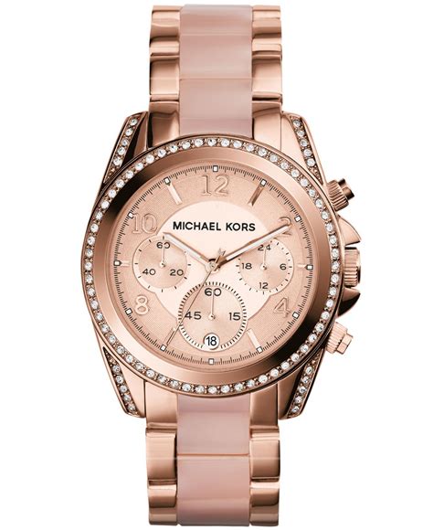 michael kors watch women's rose gold plated stainless steel bracelet|rose gold watch with numbers.